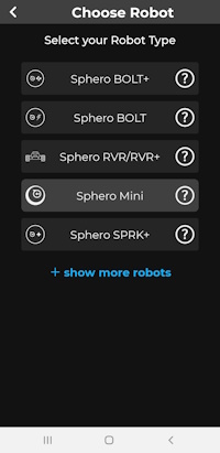 sphero app view
